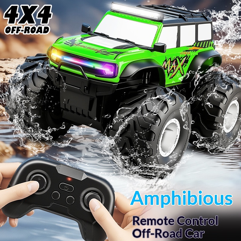 Colorful LED-lit 4WD Climbing Off-Road Amphibious Remote-Controlled Car