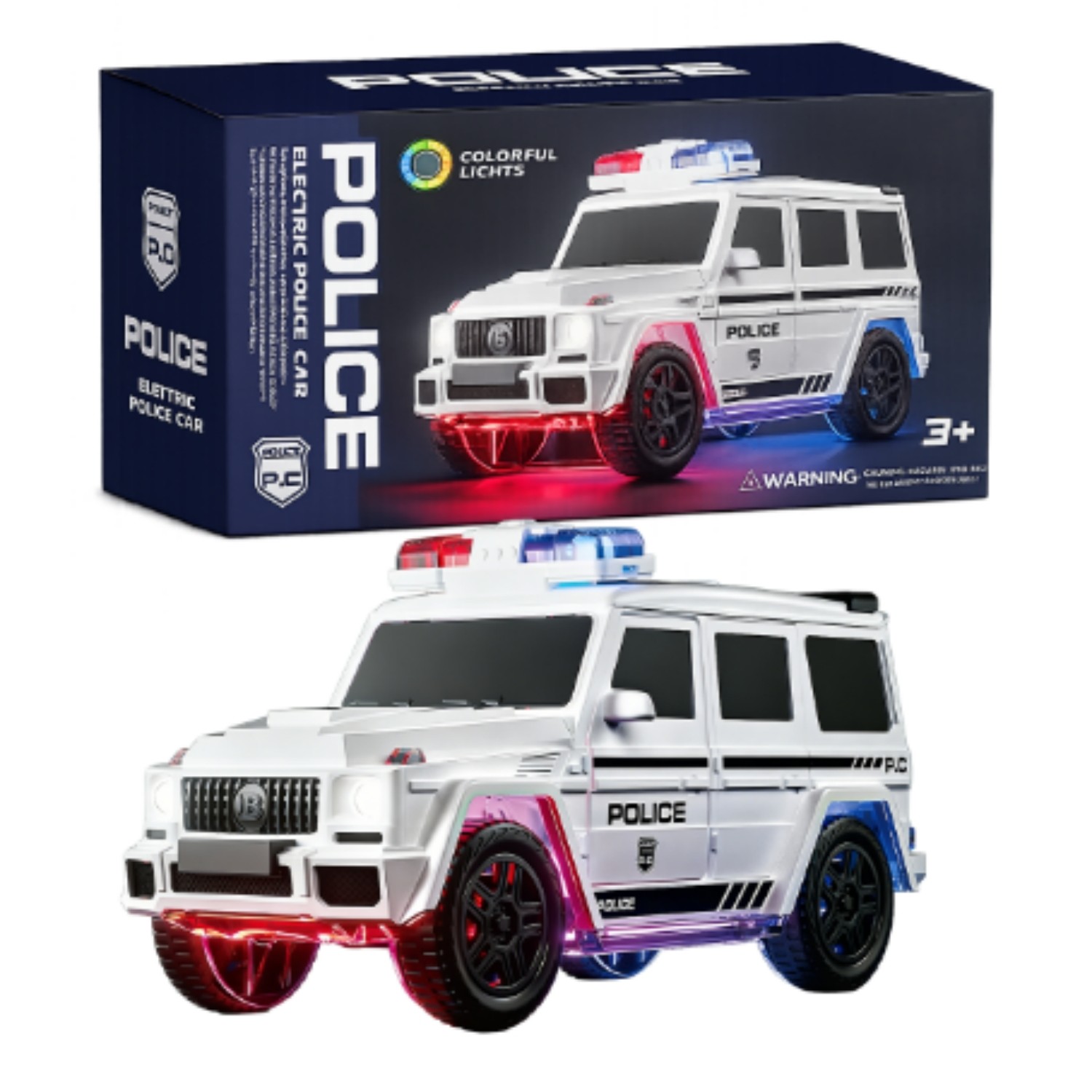 Electric Stunt Door-opening Police Car Toy