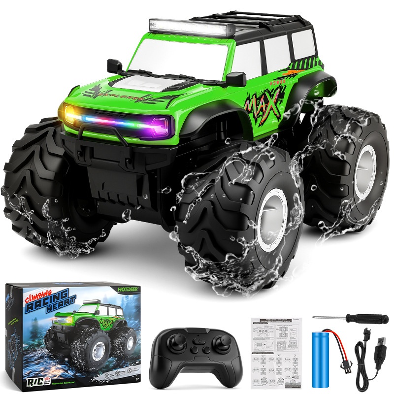 Colorful LED-lit 4WD Climbing Off-Road Amphibious Remote-Controlled Car