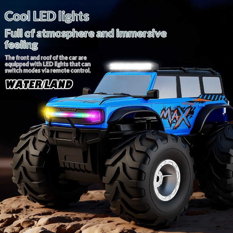Colorful LED-lit 4WD Climbing Off-Road Amphibious Remote-Controlled Car