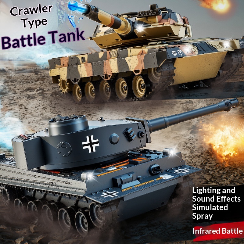Lights Sound Smoking Water Bullets Remote-controlled Tracked Tank