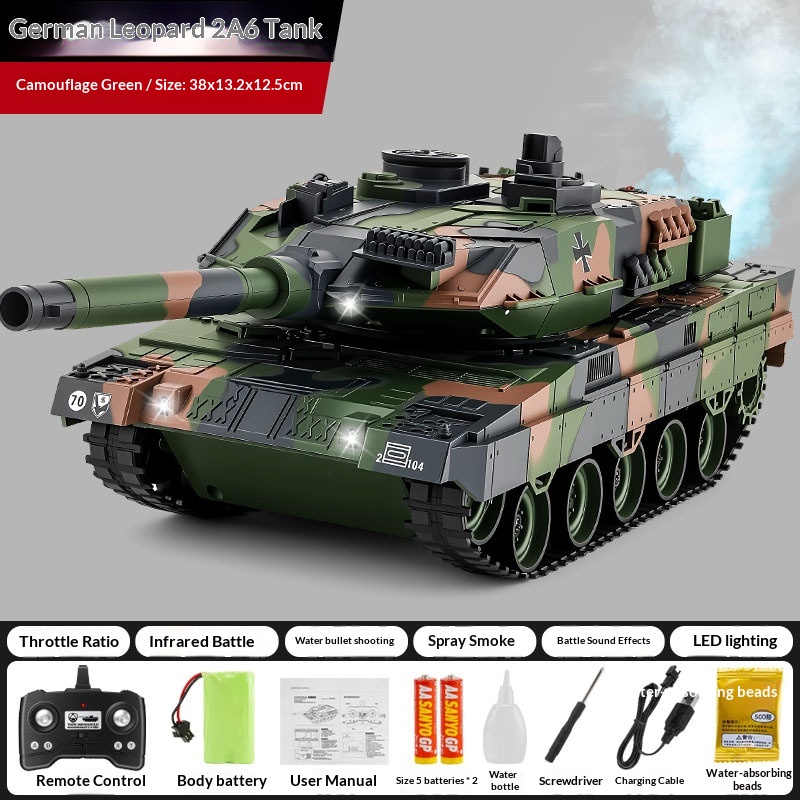 Lights Sound Smoking Water Bullets Remote-controlled Tracked Tank