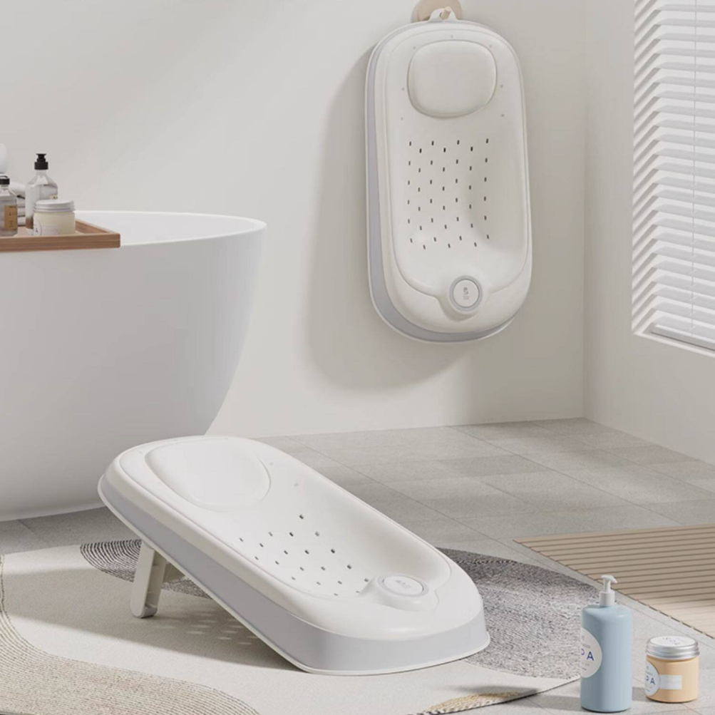 Newborn Baby Bath Support With Adjustable Non-Slip Bath Rack