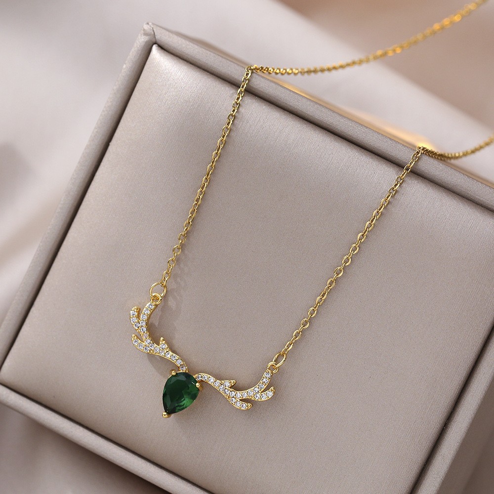 Elegant Titanium Steel Choker Necklace All-Match Sweater Chain Accessory