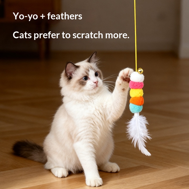 Cat Self-entertainment Boredom-relief Automatic Cat Teaser Wand