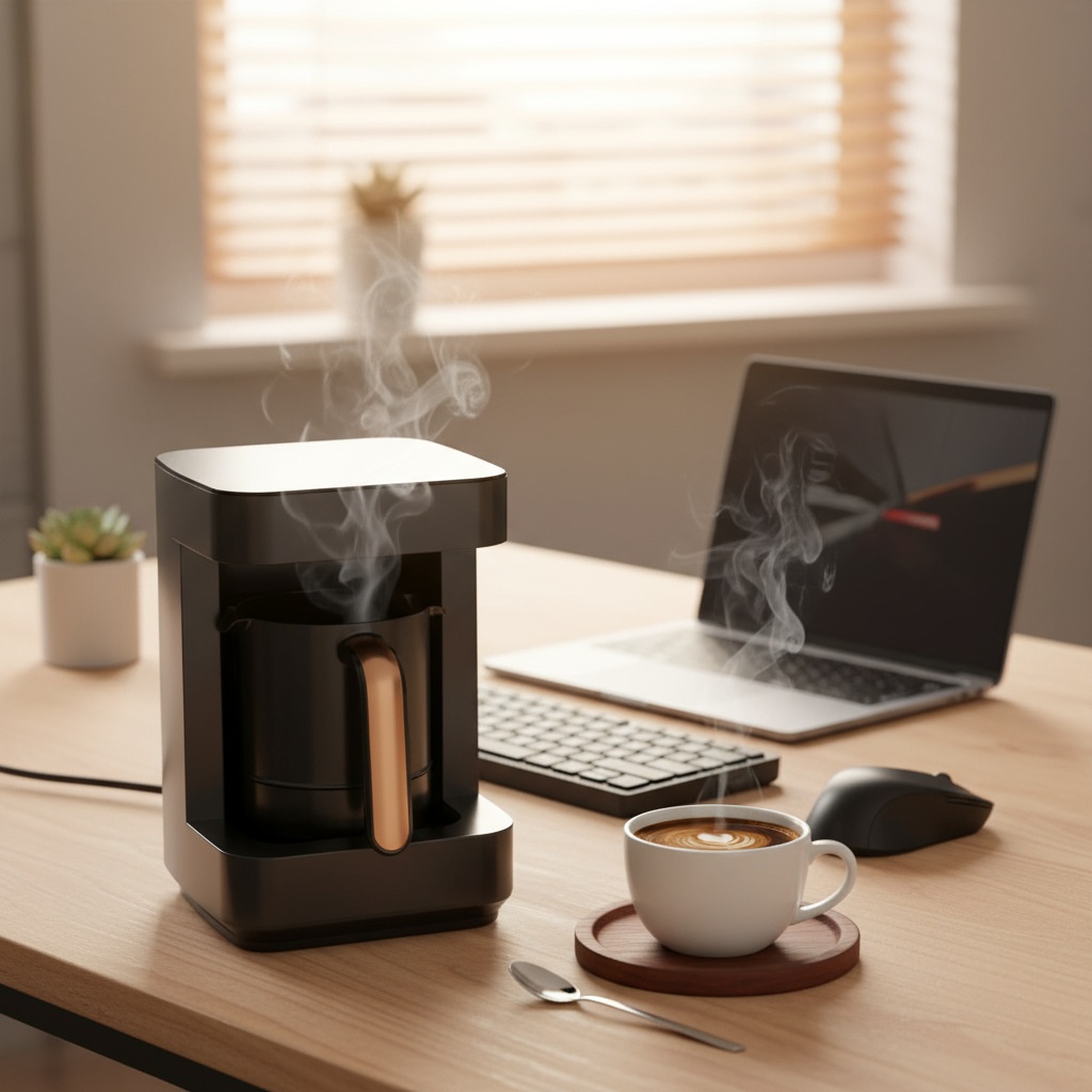 Stirring Milk Tea Pot With Digital Display Heating Coffee Maker