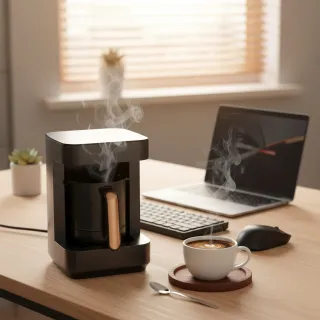 Stirring Milk Tea Pot With Digital Display Heating Coffee Maker
