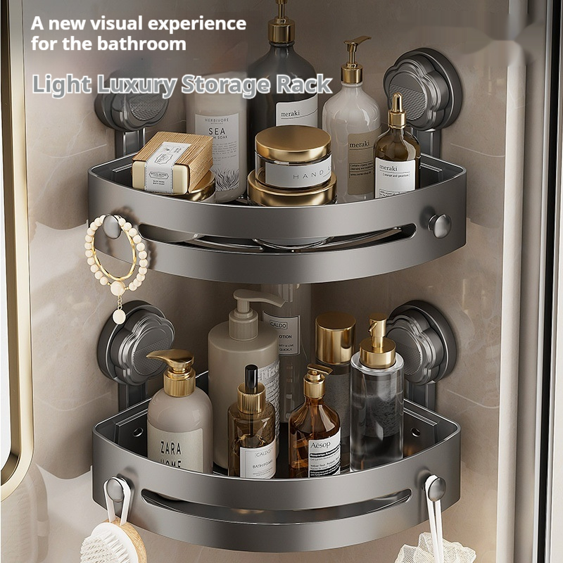 Suction-Cup No-Drill Triangle Shelf