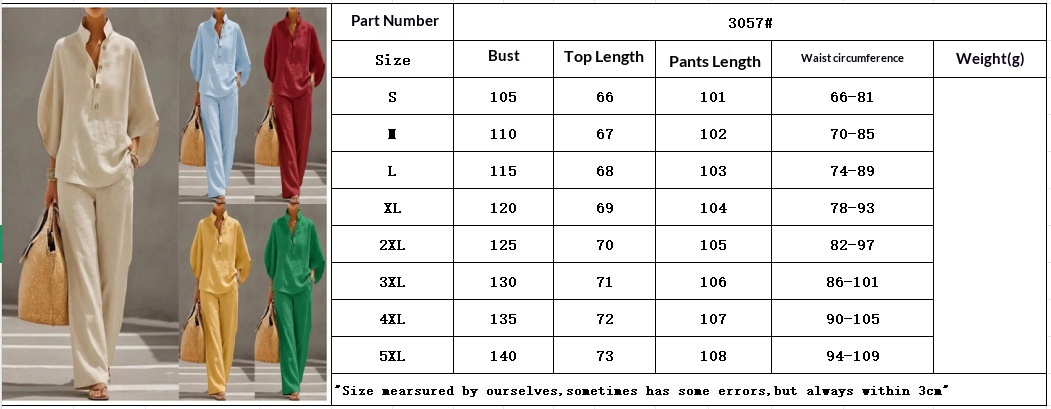 Women’s Casual Shirt and Full-Length Pants Set