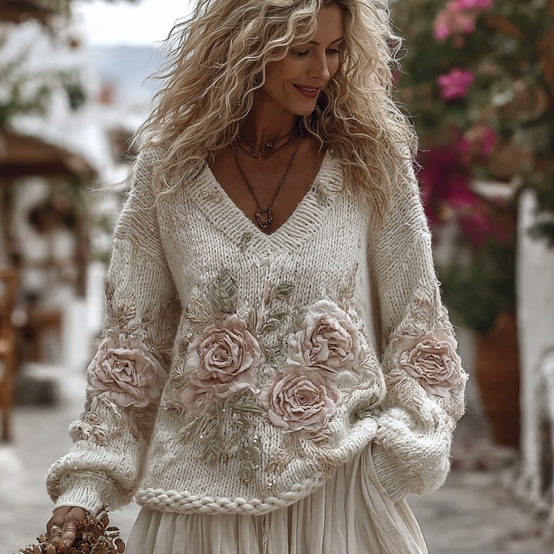 Ladies' Fashion Set Sweater And Skirt