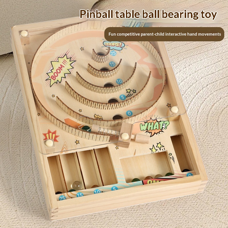 Wooden Pinball Marble 3D Stereoscopic Maze For Childrens Concentration
