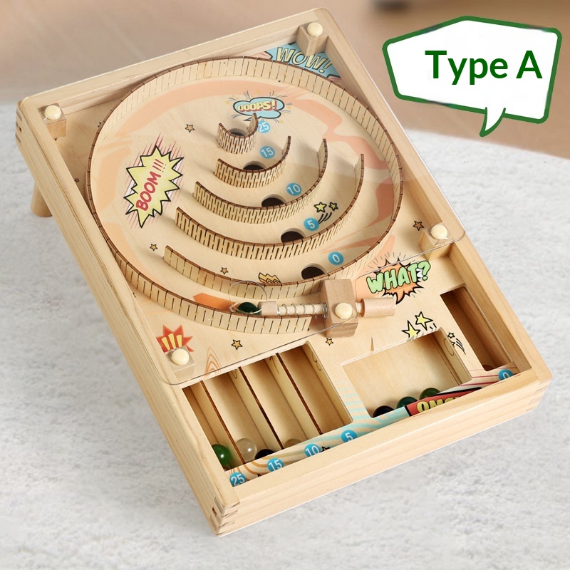 Wooden Pinball Marble 3D Stereoscopic Maze For Childrens Concentration