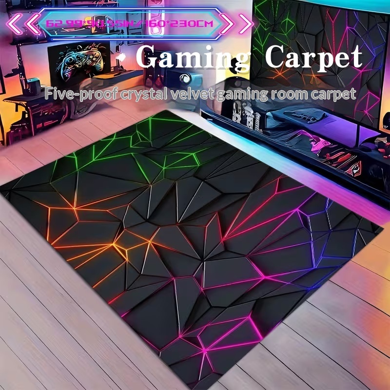 Floor Swivel Gaming Chair Waterproof Wipeable No-wash Non-slip Mat Home Use Stain-resistant Soundproofing 5