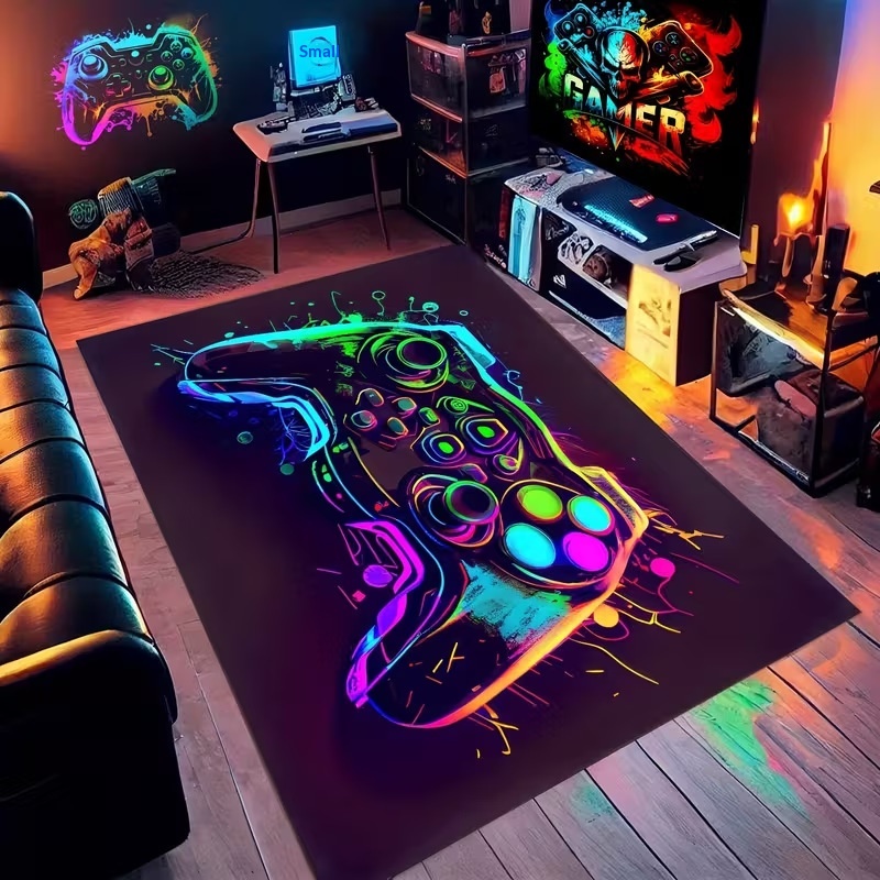 Floor Swivel Gaming Chair Waterproof Wipeable No-wash Non-slip Mat Home Use Stain-resistant Soundproofing 3