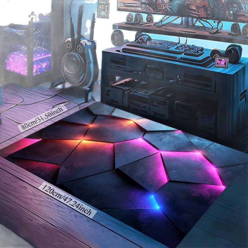 Floor Swivel Gaming Chair Waterproof Wipeable No-wash Non-slip Mat Home Use Stain-resistant Soundproofing