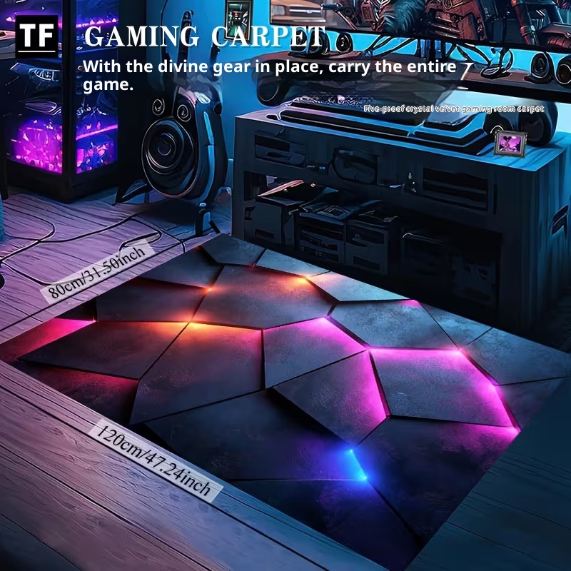 Floor Swivel Gaming Chair Waterproof Wipeable No-wash Non-slip Mat Home Use Stain-resistant Soundproofing 8