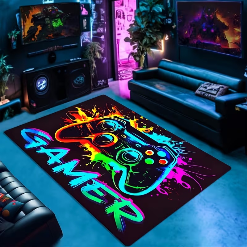 Floor Swivel Gaming Chair Waterproof Wipeable No-wash Non-slip Mat Home Use Stain-resistant Soundproofing 4
