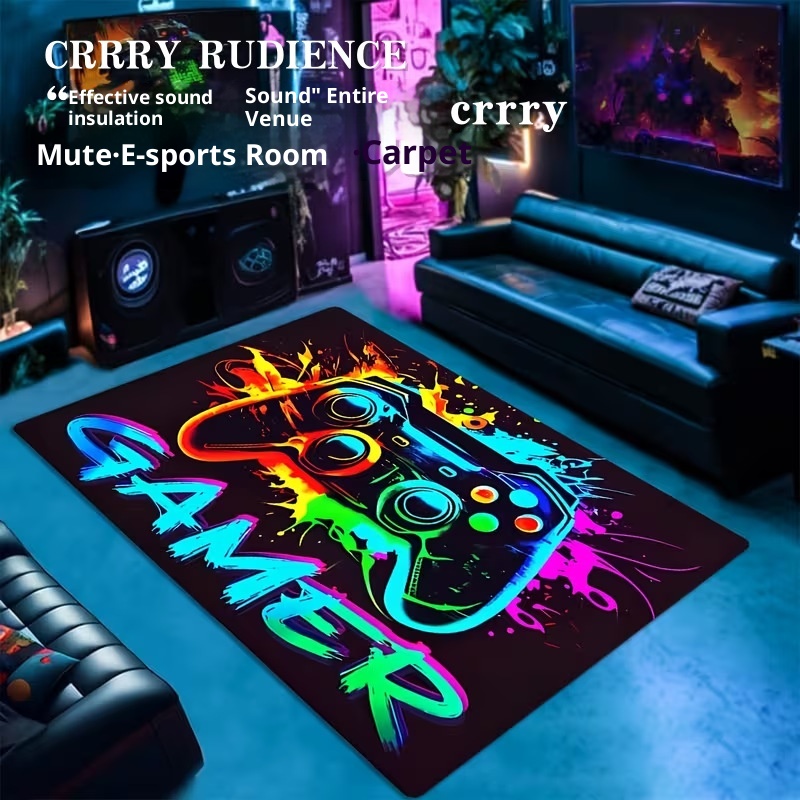 Floor Swivel Gaming Chair Waterproof Wipeable No-wash Non-slip Mat Home Use Stain-resistant Soundproofing 7
