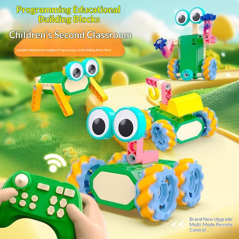 Programming Building Blocks, Electric Educational Large-Brick Assembly Puzzle Toy For Kids