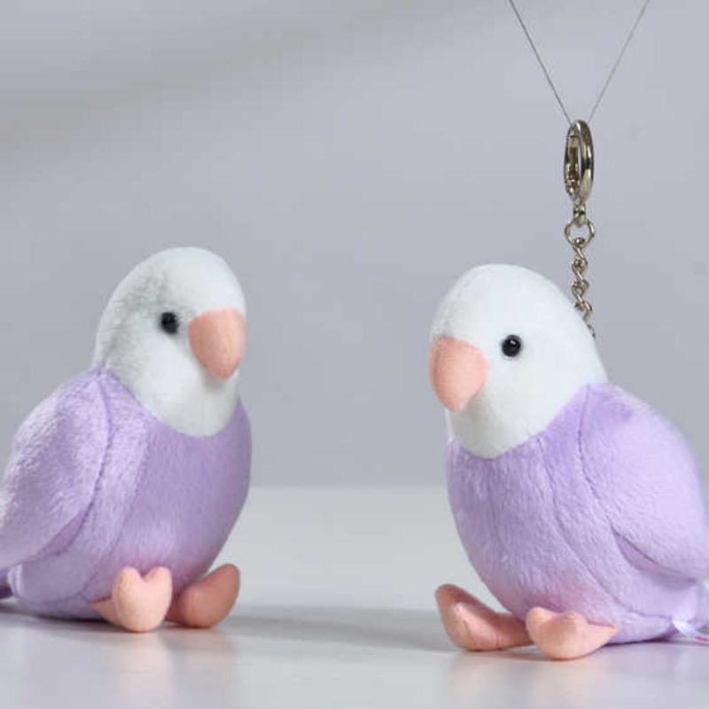 Peony Parrot Plush Pendant