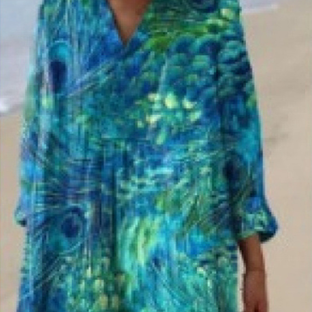 European And American Style Shirt Dress For Women