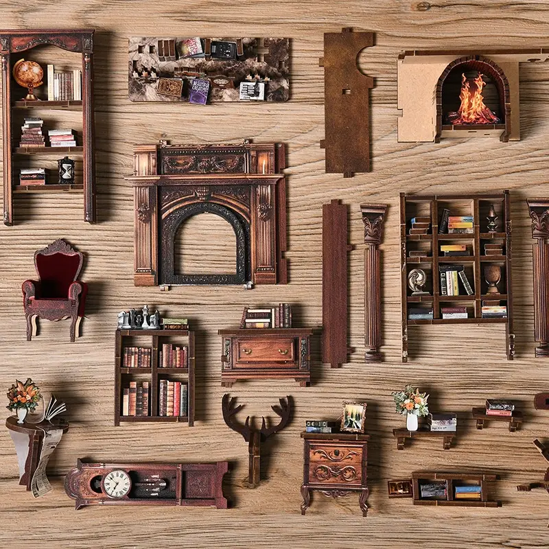 Cottage DIY Flicker Book Nook 3D Handmade Assembly Architecture Model