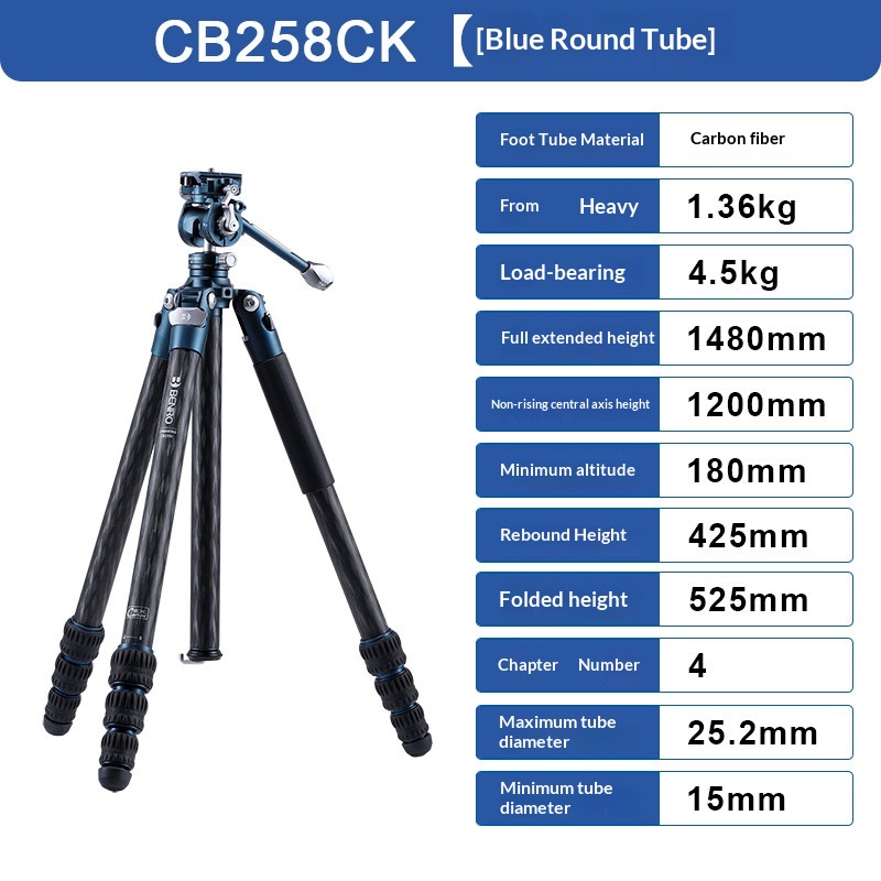 Portable Carbon Fiber Tripod For DSLR And Mirrorless Cameras