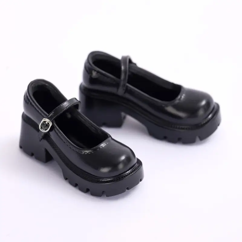 Preppy-style Leather Single-strap Design Student Shoes Doll Uniforms Military Figure Models And Figurines