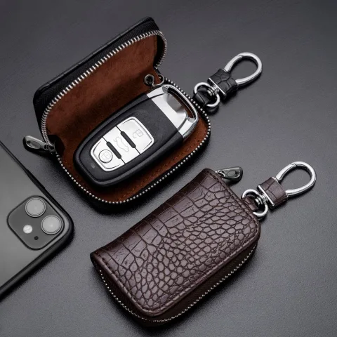 Business-Style Universal Car Key Case in Synthetic Leather