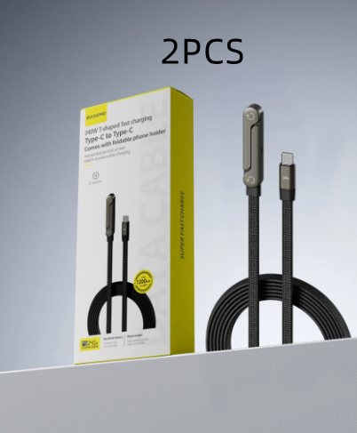 Fast Charging Foldable Bracket Data Cable 2-in-1 Data Wire Foldable Phone Tablet Stand Type-C To Type-C USB-A To Type-C - Image 11