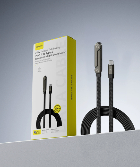 Fast Charging Foldable Bracket Data Cable 2-in-1 Data Wire Foldable Phone Tablet Stand Type-C To Type-C USB-A To Type-C - Image 7