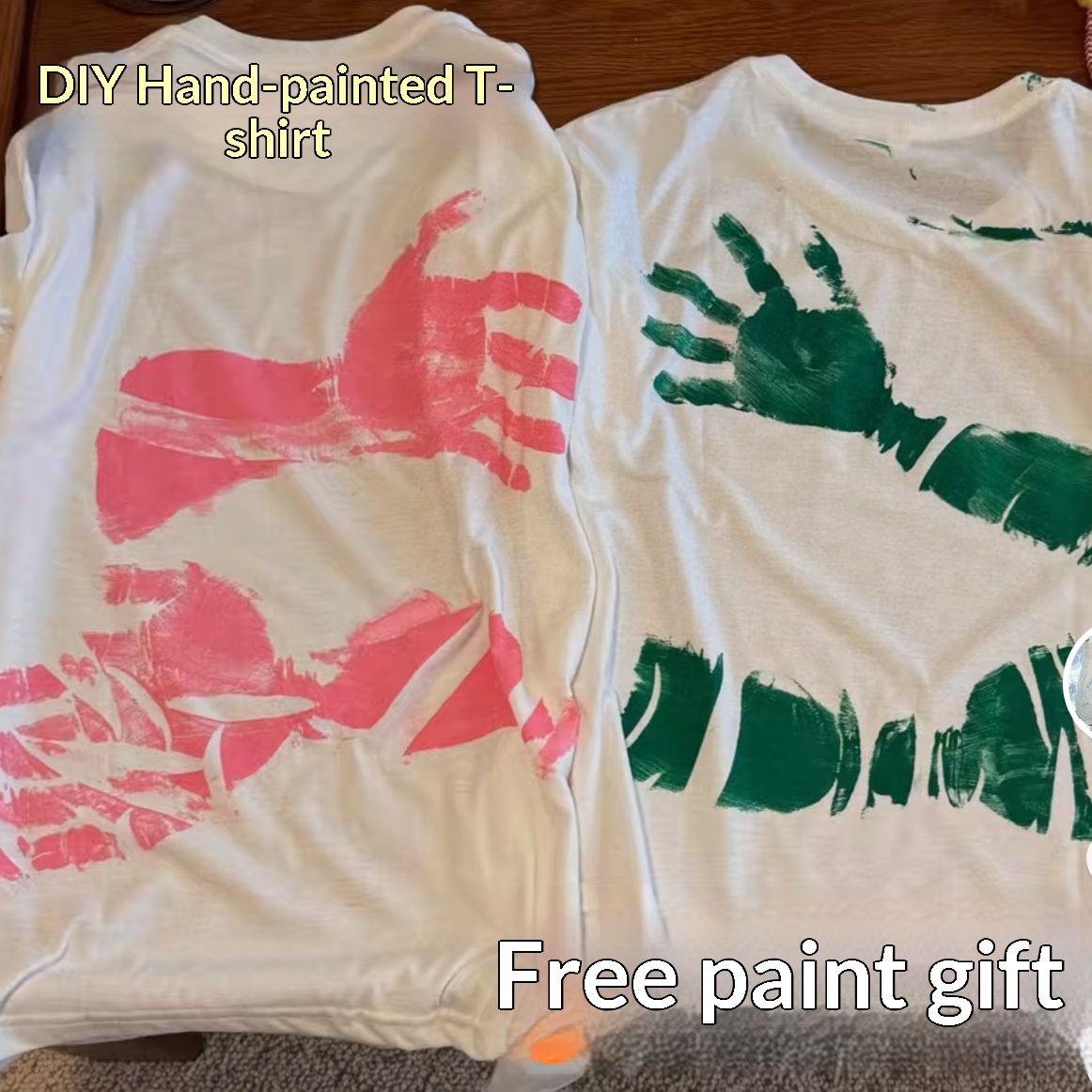 Acrylic Paint DIY Short-Sleeve T-Shirt Printing Project