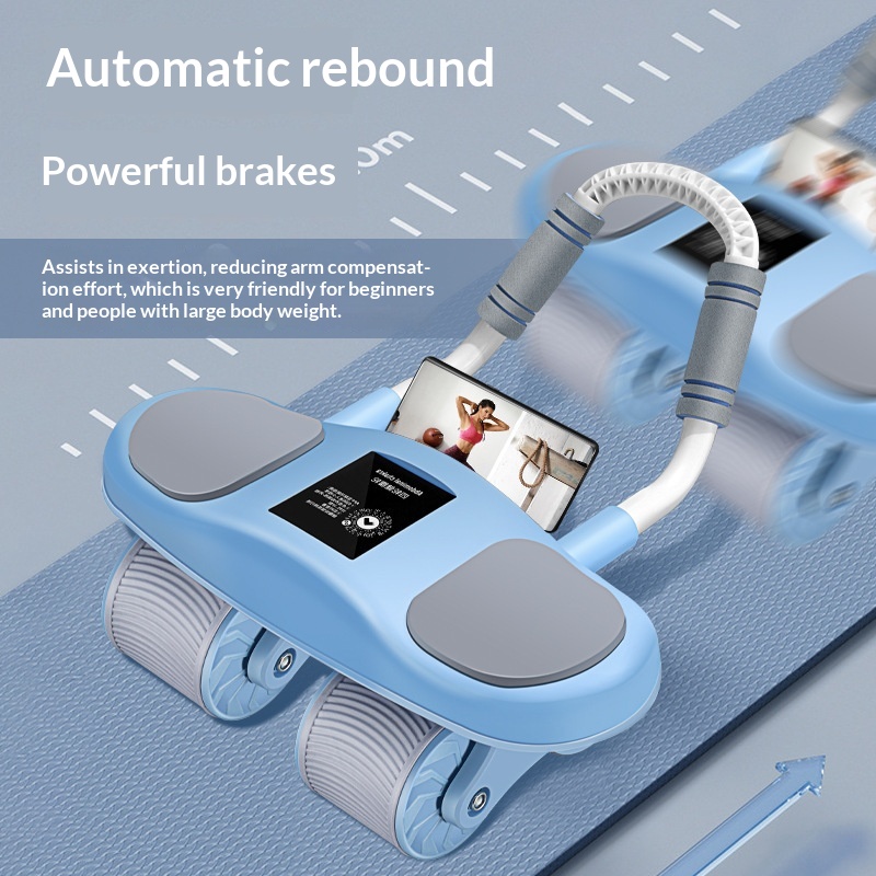 Automatic Rebound Plank-Crunch 2-in-1 Ab Wheel