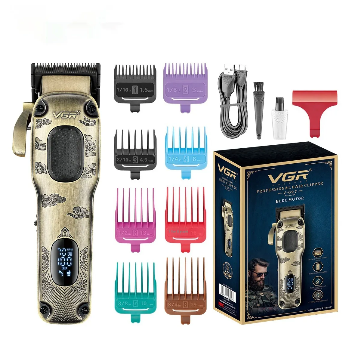 Metal-bodied Household Electric Hair Clipper