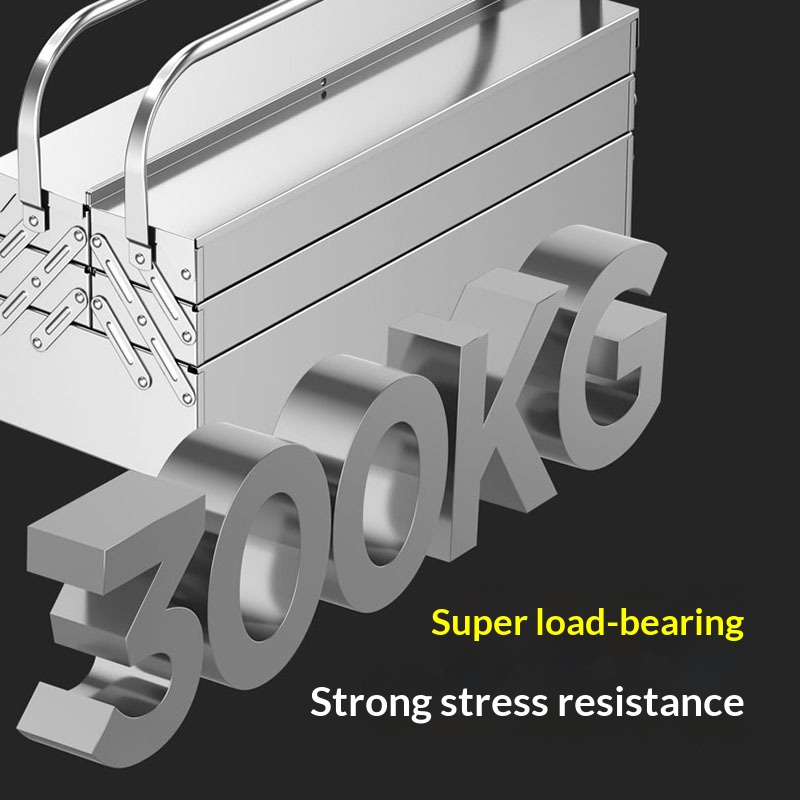 Double And Three Tier Folding Portable Storage Box For Household Tools