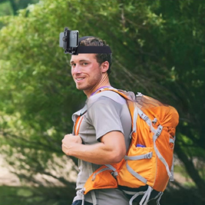Outdoor Head-Mounted Action Camera Headband Phone Holder
