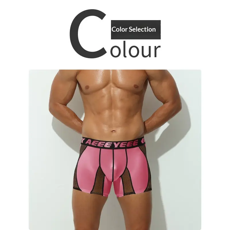 Mens Long Boxer Briefs Chafe-resistant Four-way Stretch Boxer Briefs Chafe-resistant