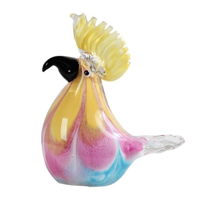 Coo Coo Chicken Parrot Glass Crystal Ornament