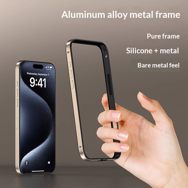Phone Case Metal Aluminum Alloy Silicone Drop-resistant