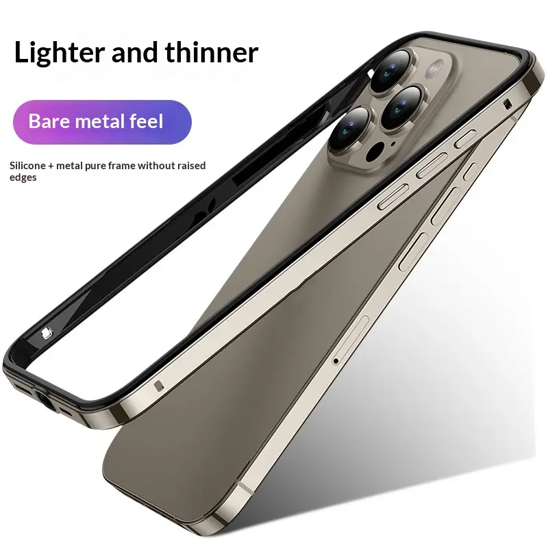 Phone Case Metal Aluminum Alloy Silicone Drop-resistant