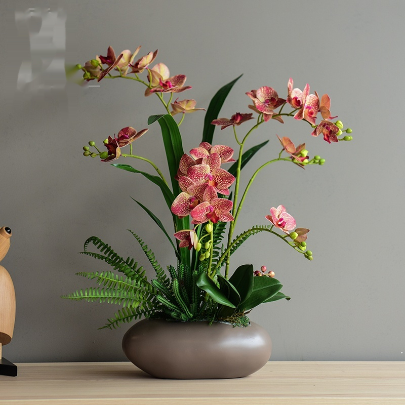 Faux Phalaenopsis Potted Plant, picture 2 of 12