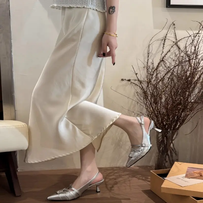 New Belt Buckle Pointed High Heels