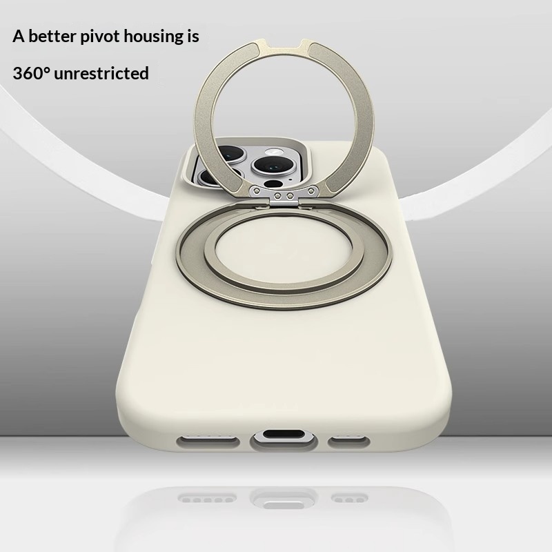 Liquid Silicone Magnetic Rotating Stand Phone Case