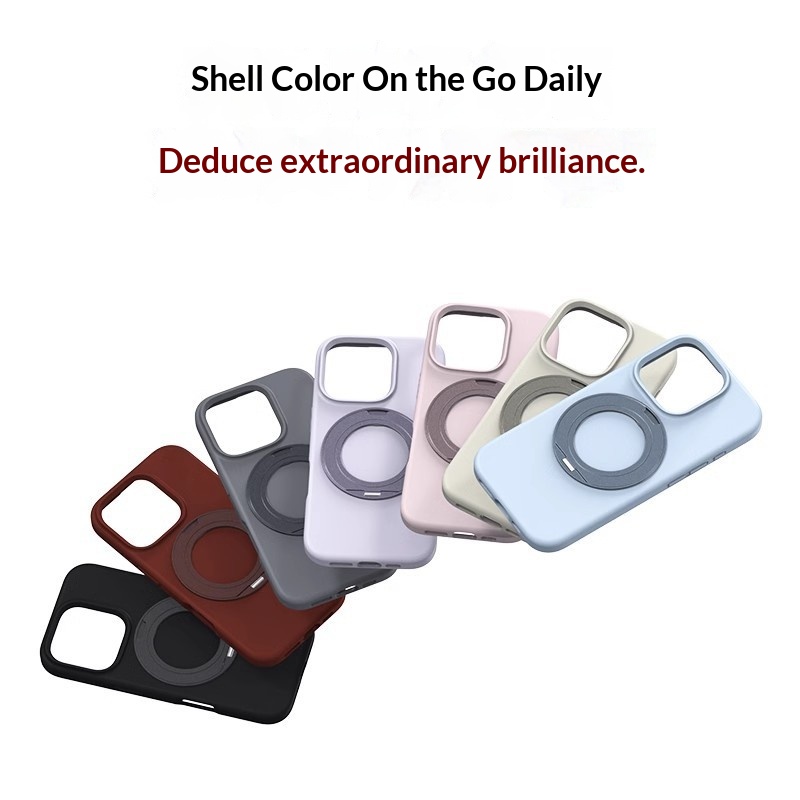 Liquid Silicone Magnetic Rotating Stand Phone Case