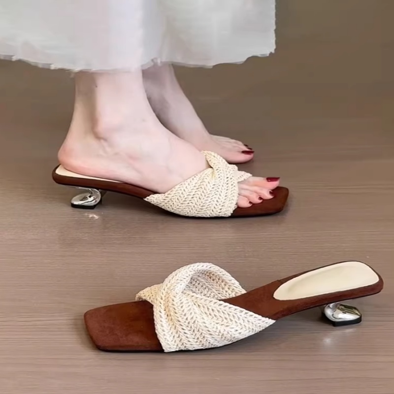Retro Woven Wedge Roman Sandals For Women