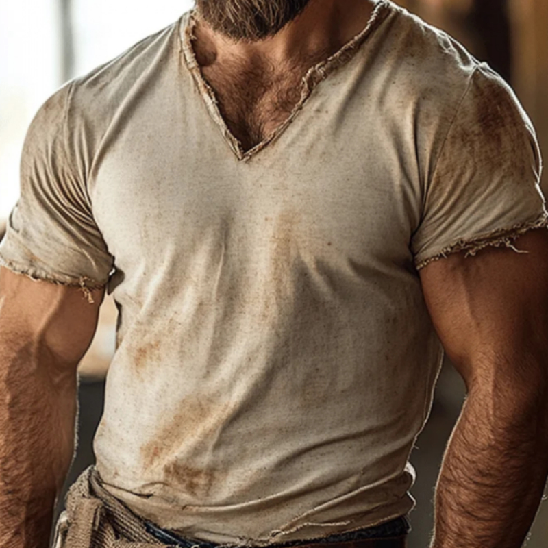 European And American Men's Casual And Unique 3D Printed Short-sleeved Shirts