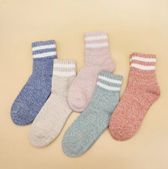 5 Pairs Wool Socks Men's Thermal Hiking Socks Thick Warm Winter