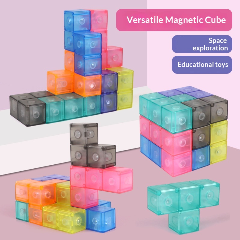 Magnetic Cube Building Blocks Versatile Assembly Toy