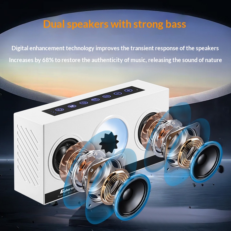 Magnetic Fluid Music-Rhythmic Dual-Horn Bluetooth Speaker