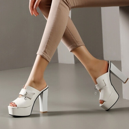 AliExpress Best-Selling Chunky-Heel Square-Toe Platform Shoes